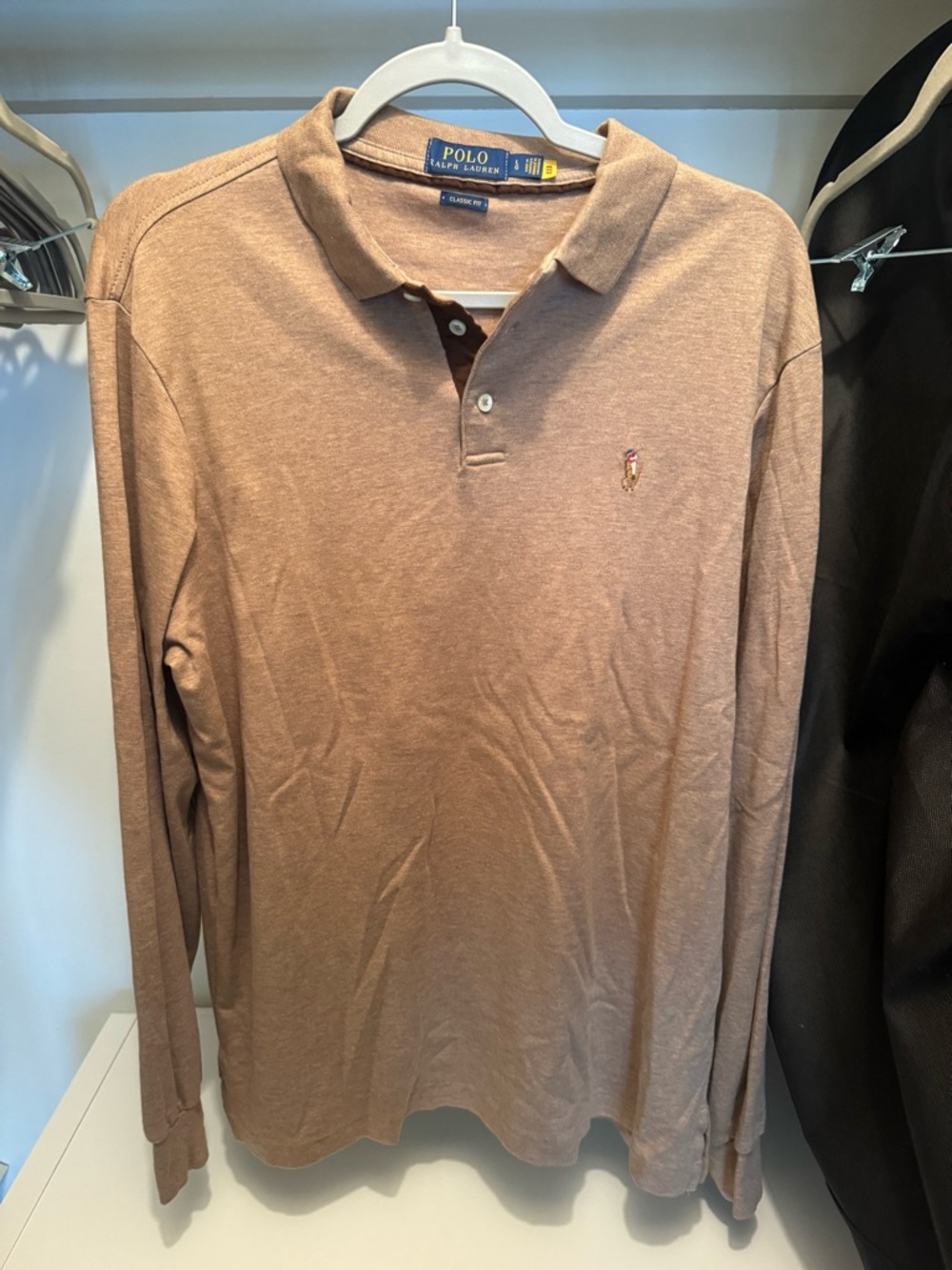 Ralph Lauren Long-Sleeve Polo Shirt - Tan